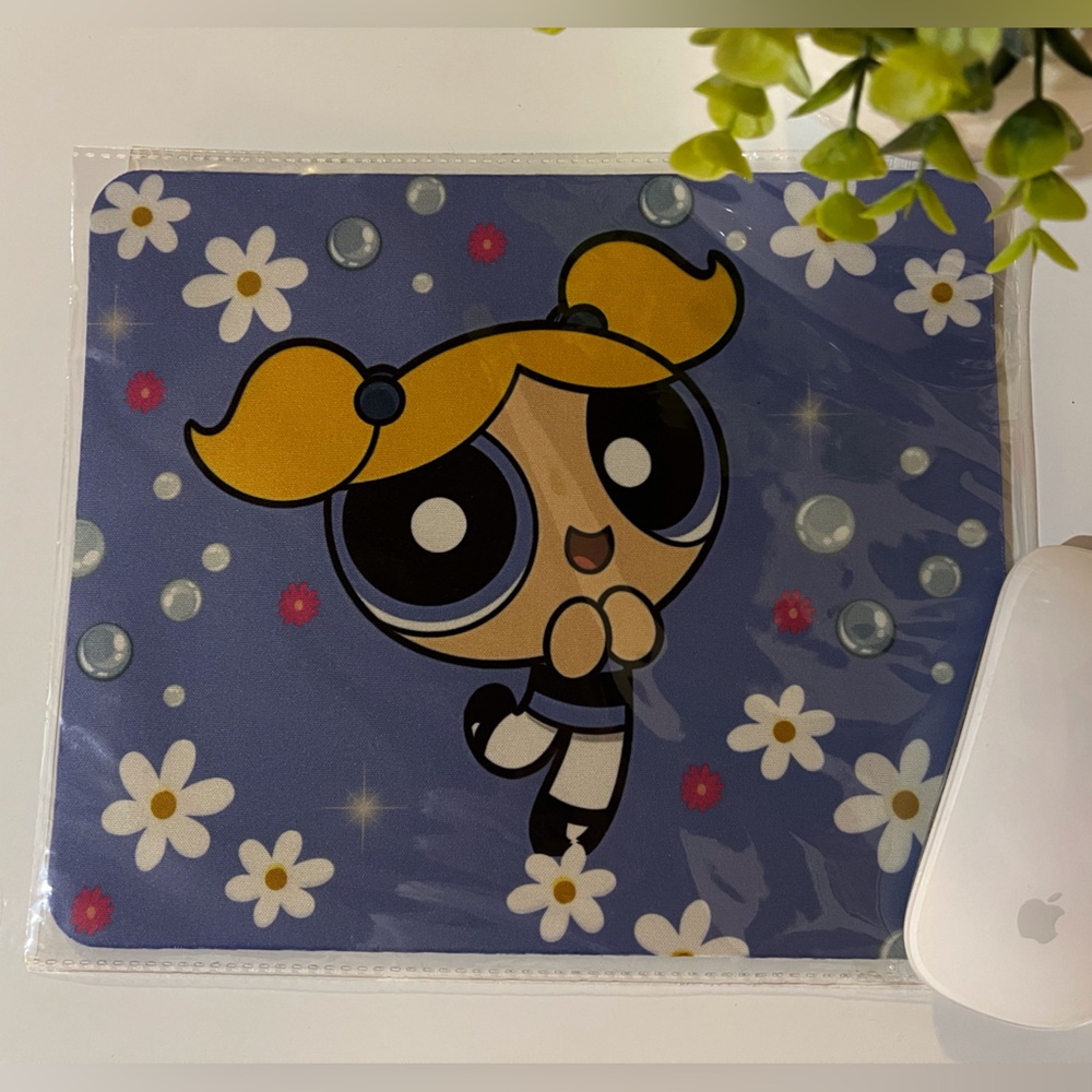 Blue Cartoon Character Mouse Pad